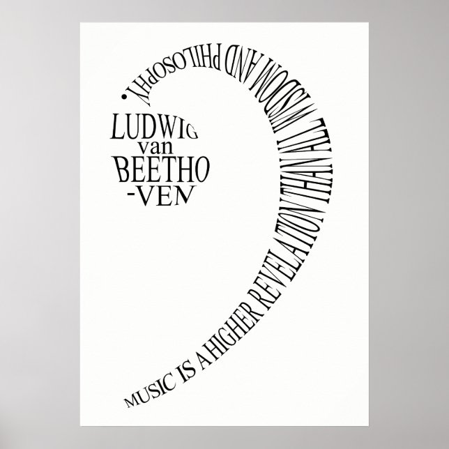 Poster cadeau des amateurs de musique - Bass Clef  (Devant)