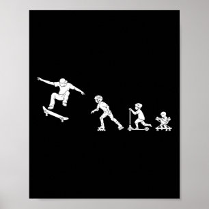 Poster Cadeau d'évolution de skateboardeur