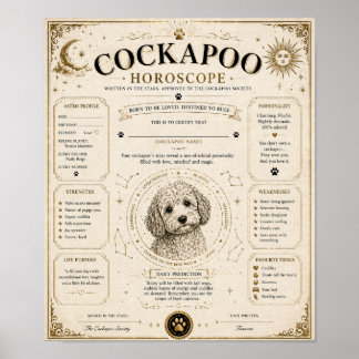 Poster Cadeau d'impression personnalisé de signe astrolog