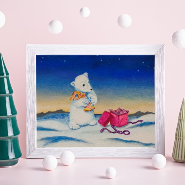 Poster Cadeau d'ours polaire mignon (Créateur téléchargé)