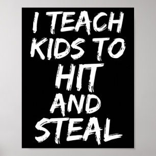 Poster Cadeau drôle de coaching de vente J'enseigne aux e