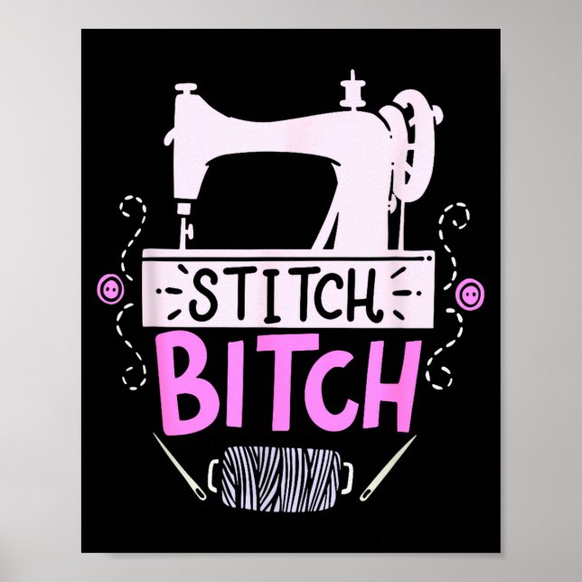 Poster Cadeau drôle de couture et de patchwork (Devant)