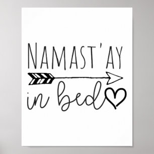 Poster Cadeau drôle de fille paresseuse de yoga Namastay