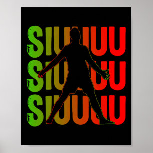 Poster Cadeau drôle de foot Siuuuu pour les amateurs de f