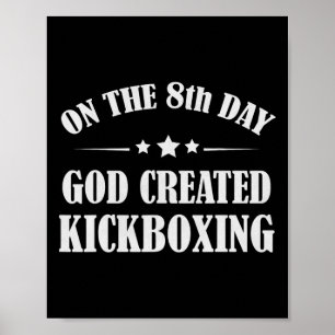 Poster Cadeau drôle de kickboxing Bible arts martiaux Kic