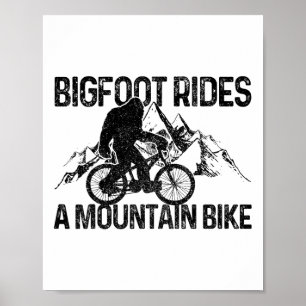 Poster Cadeau drôle de vélo de montagne en descente Bigfo