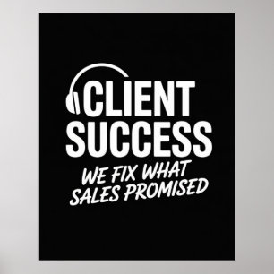Poster Cadeau drôle pour gestionnaire de réussite client