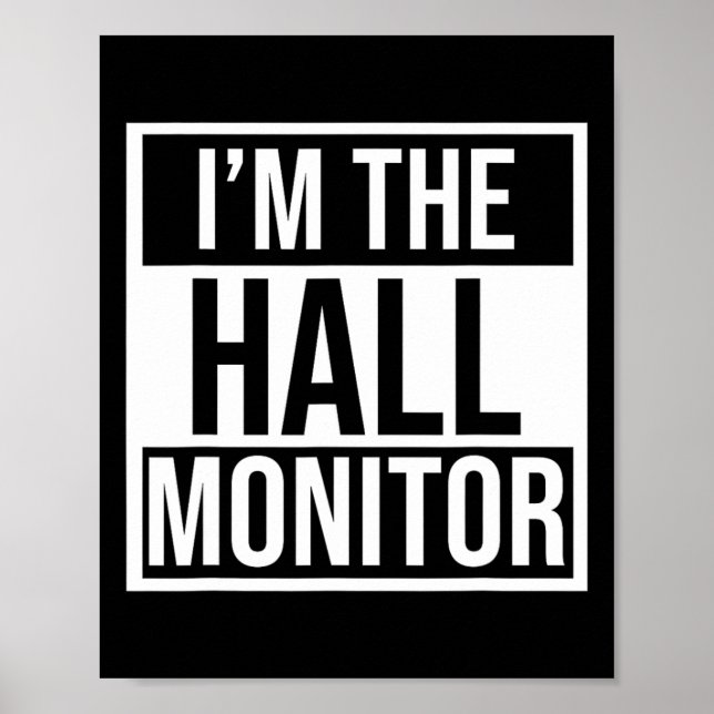 Poster Cadeau Du Moniteur Hall Retour À L'Étudiant De L'É (Devant)