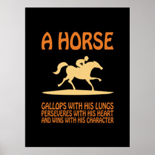 Poster Cadeau équestre   A Horse Gallops