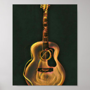 Poster cadeau guitariste cool