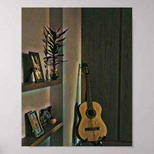 Poster cadeau guitariste cool