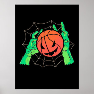 Poster Cadeau Halloween Halloween de basket-ball