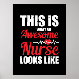 Poster Cadeau infirmière   C'Est Ce Qu'Une Infirmière Mag