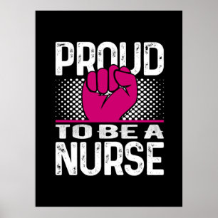 Poster Cadeau infirmière   Fière D'Être Une Infirmière