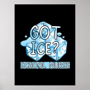 Poster Cadeau infirmière Infirmière de l'école de glace