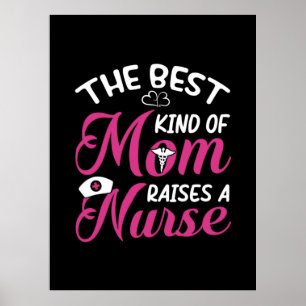 Poster Cadeau infirmière Le Meilleur Genre De Maman Éle