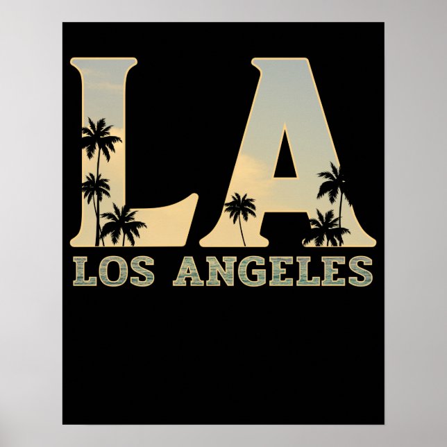 Poster Cadeau Los Angeles LA California (Devant)