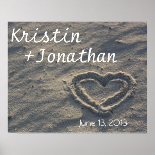 Poster cadeau Mariage de Coeur personnalisé dans l