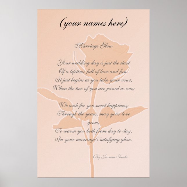 Poster Cadeau mariage pour la mariée et la mariée (Devant)