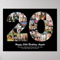 Cadeau numéro 20 pour les 20 ans Collage de photos