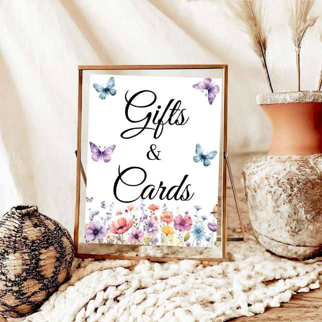Poster Cadeau papillon et carte Anniversaire Baby shower  (Créateur téléchargé)