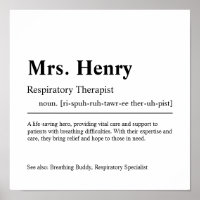 Cadeau personnalisé du thérapeute respiratoire