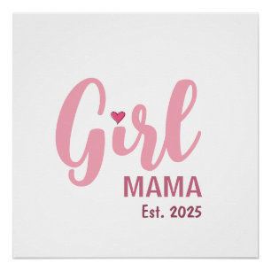 Poster Cadeau personnalisé Mama Fille