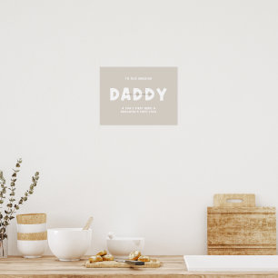 Poster Cadeau personnalisé Papa Typographie Gras Fête des