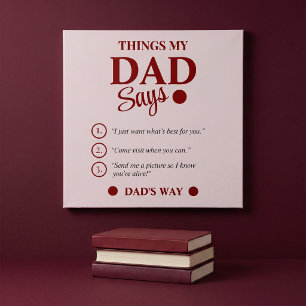 Poster Cadeau personnalisé pour papa Cadeau de fête des p