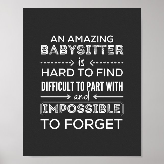 Poster Cadeau Pour Babysitter, Babysitter Cadeau (Devant)