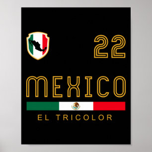 Poster Cadeau pour fan de drapeau de football de soccer v