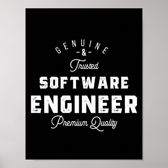 Poster Cadeau pour ingénieur logiciel (Devant)