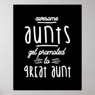 Poster Cadeau pour la 1ère fois Grande Tante - Grandes Ta
