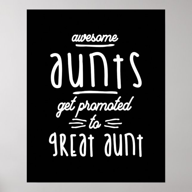 Poster Cadeau pour la 1ère fois Grande Tante - Grandes Ta (Devant)