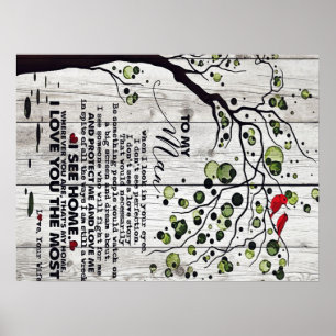 Poster Cadeau Pour Mari   À ma belle lettre au mari