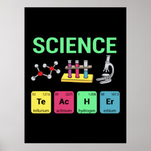 Poster Cadeau Prof Définition Prof de Sciences
