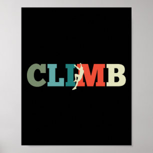 Poster Cadeau Rétro Escalade