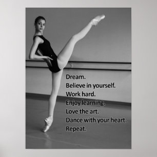 Poster Cadeau rêveur de danse pour des danseurs