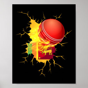 Poster Cadeau T Shirt Cricket Sri Lanka 