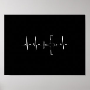 Poster Cadeau vintage volant Sky Heart