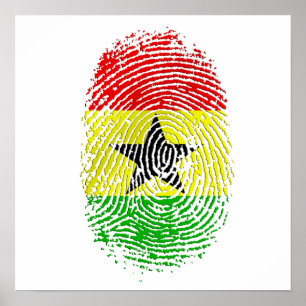 Poster Cadeaux 100% de fierté d'ADN de Ghanian Ghana