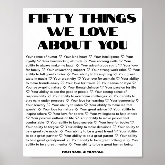 Poster Cadeaux 50e anniversaire pour femmes; cadeau 50e a (Devant)