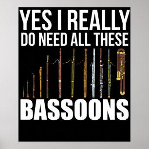 Poster Cadeaux Bassoonist Hommes Jazz Musique Cadeaux Fem