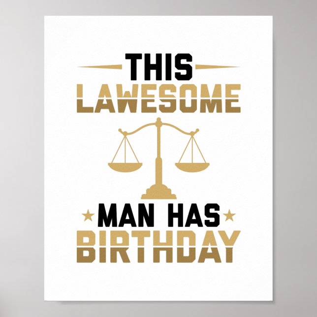 Poster Cadeaux d'anniversaire pour avocats | Avocat (Devant)
