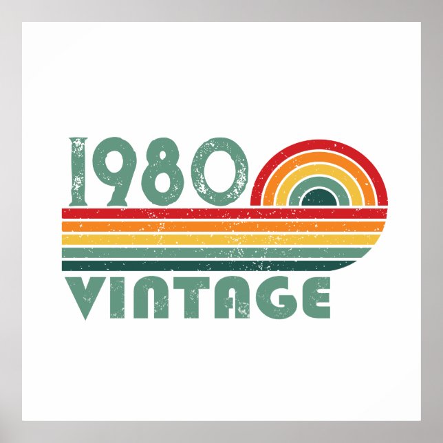 Poster Cadeaux d'anniversaire vintages personnalisés (Devant)