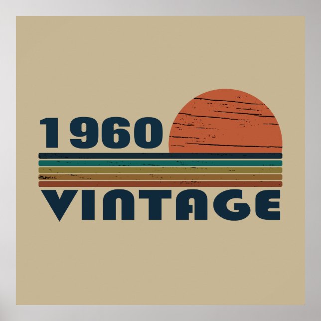 Poster Cadeaux d'anniversaire vintages personnalisés (Devant)