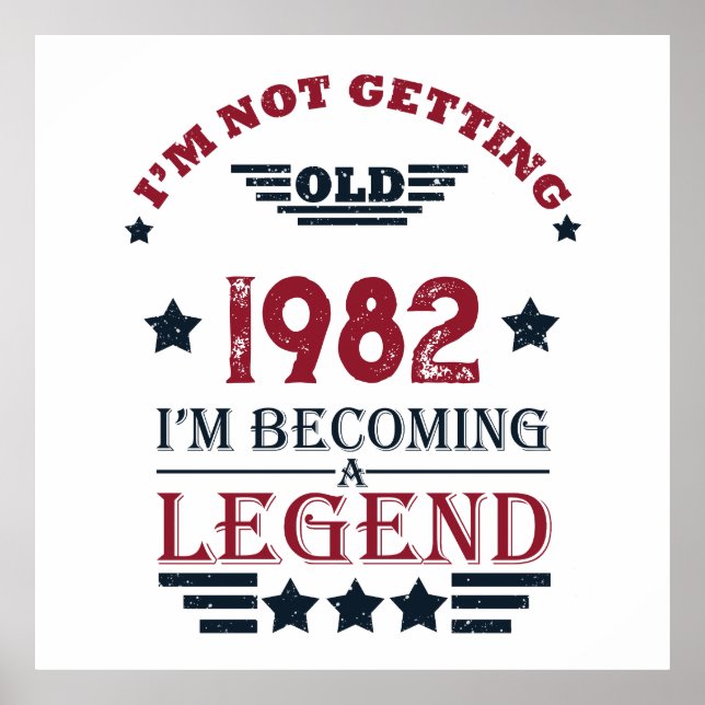 Poster Cadeaux d'anniversaire vintages personnalisés (Devant)