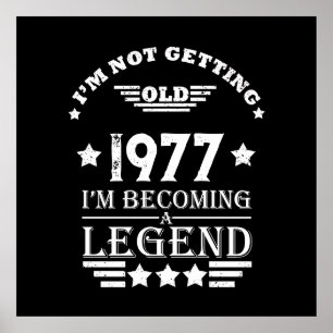 Poster Cadeaux d'anniversaire vintages personnalisés blan