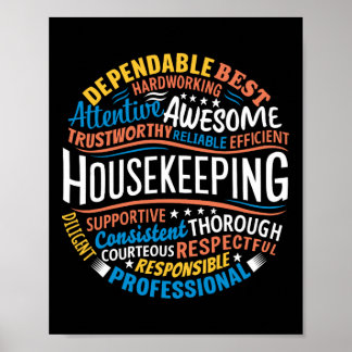 Poster Cadeaux d'appréciation ménagère Service De l'envir