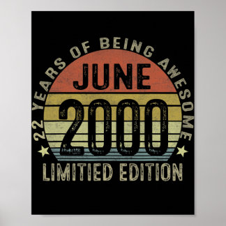 Poster Cadeaux de 22 ans Juin 2000 Edition Limitée 22e